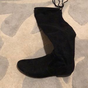 Black over the knee suede boots